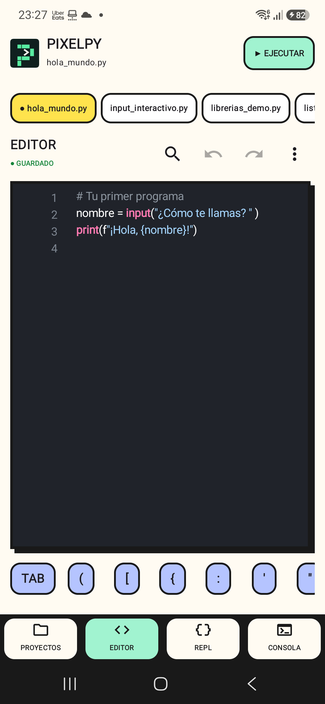 PixelPy — editor interface